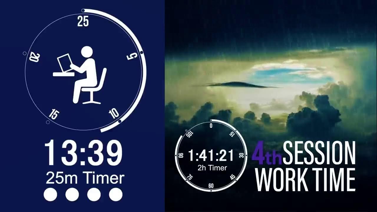 勉強ガチ勢のためのライブ配信 自然音で集中ポモドーロタイマー【勉強用・作業用BGM】【作業効率の上がるBGM】