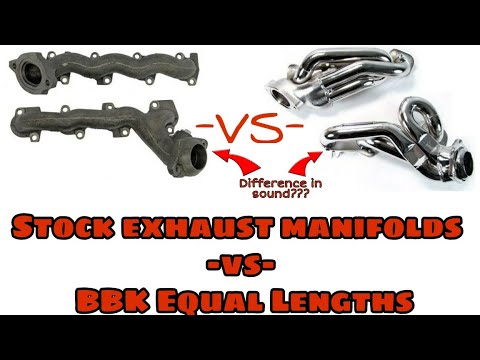 Stock Exhaust manifolds VS BBK Equal Length Headers *SOUND DIFFERENCE*