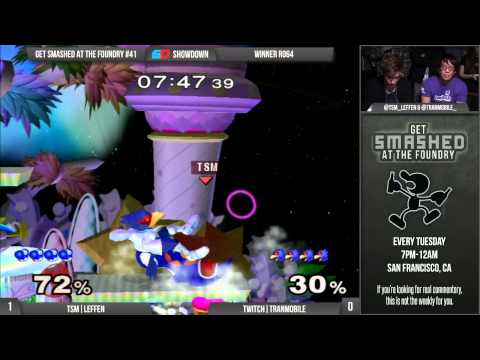 Get Smashed at the Foundry #41 - Winner Ro32: TSM|Leffen (Yoshi) vs Twitch|Tranmobile (Falco)