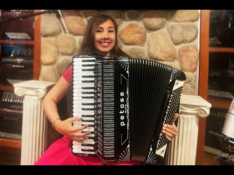 6344 - Black Petosa P1000 Piano Accordion LMMM 41 120 $3999