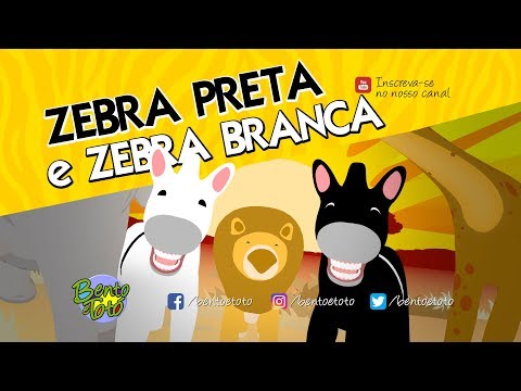 Capa de Bento e Totó - Zebra Preta e Zebra Branca (Desenho Infantil)