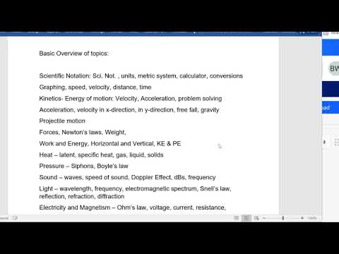 phy105 overview of topics