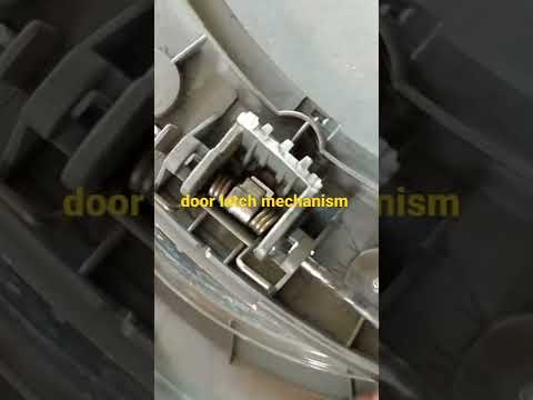 front load washing machine door latch mechanism