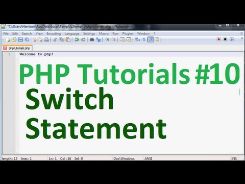 Basic PHP Tutorial 10 Switch Statement
