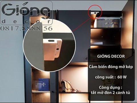 CÔNG TẮC CẢM ỨNG ĐÓNG MỞ KÉP 2 CÁNH TỦ