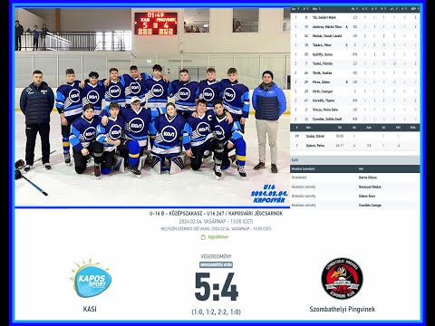 U16 KASI - Szombathelyi Pingvinek  / B kapu / 2024 02 04