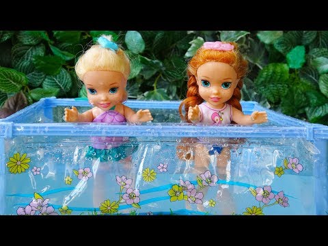 Elsa and Anna toddlers pool party with their friends- part2