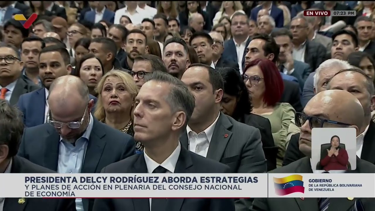 Delcy Rodríguez en plenaria del Consejo Nacional de Economía, 13 de julio de 2026