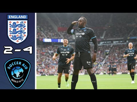 England vs World XI 2:4 - Soccer Aid 2023 - Extended Highlights & All Goals - 11 June 2023