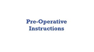 preview picture of video 'Pre-op Instructions -  North Tarrant Oral Maxillofacial Surgery | Saginaw TX'