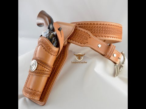 Longhorn Leather AZ -  Single Action Holster Rig featuring the "Kingman" design.