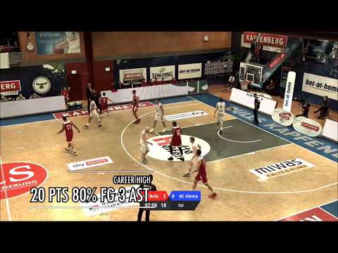 A.J Turner Kapfenberg Bulls vs BC Vienna Basketball Superliga One Motive Game Highlights