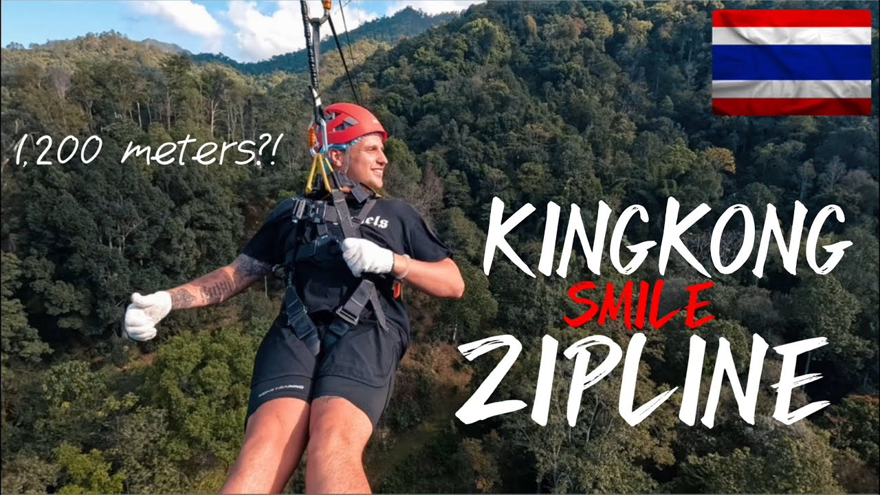 Experience the exhilarating thrill of Thailand's highest and longest jungle zipline at King Kong Smile Zipline!