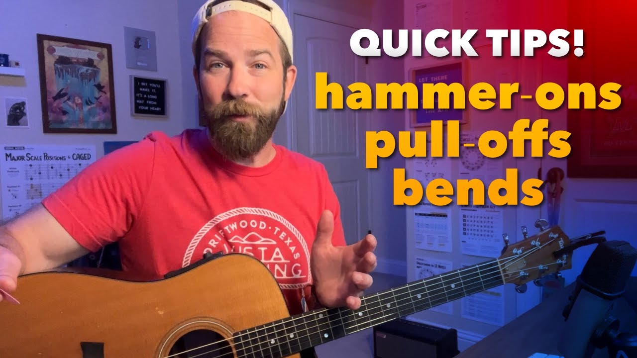 Video thumbnail for Getting Started with Hammer-Ons, Pull-Offs, and Bends