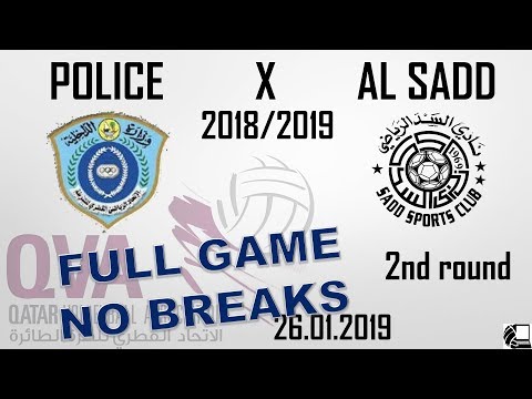 Police X Al Sadd 3:0 - Qatar Volleyball League 18/19 - (26.01.2019) NO BREAKS, BACK VIEW