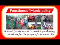 Municipality | Functions | Works