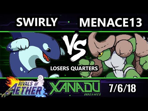 The Grind 34 RoA - swirly (Orcane) Vs. Menace13 (Kragg) - Rivals of Aether Losers Quarters