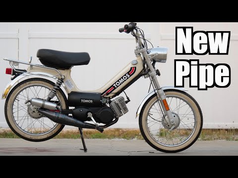 TOMOS pipe install - secret moped upgrade - PART 1