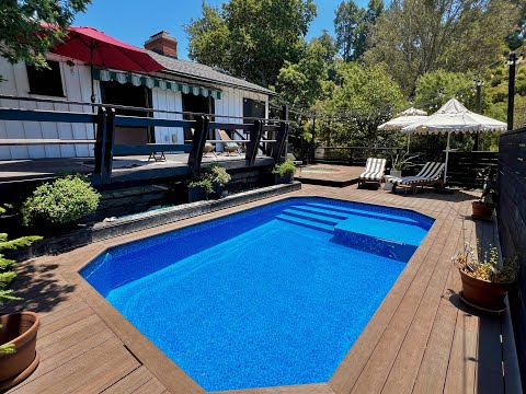 Gated Lauren Canyon Farmhouse Retreat with Saltwater Pool, Spa Deck & Canyon Views! property video