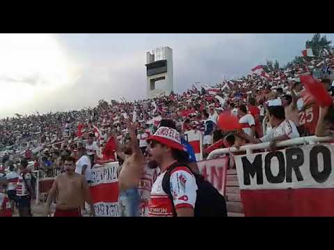 "El Gallo ya estuvo en primera." Barra: Los Borrachos de Morón &bull; Club: Deportivo Morón