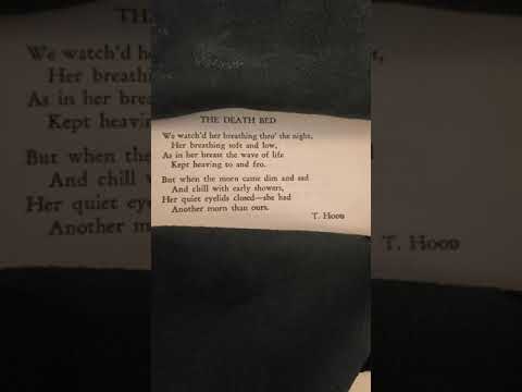 The Death Bed, by Thomas Hood