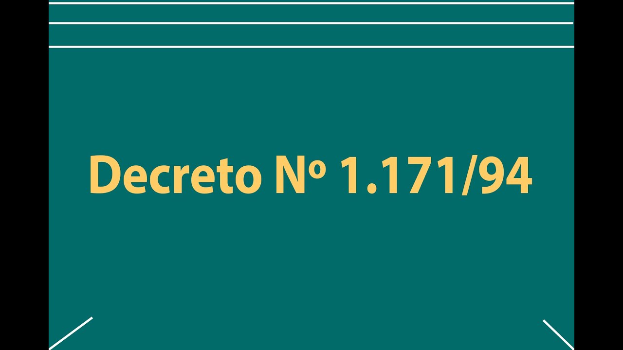 Concurso Técnico do INSS  -  Áudio e Letra do Decreto Nº 1.171/94