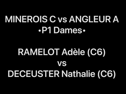 Tennis de Table ·P1 Dames· MINEROIS C vs ANGLEUR A - RAMELOT Adèle (C6) vs DECEUSTER Nathalie (C6)