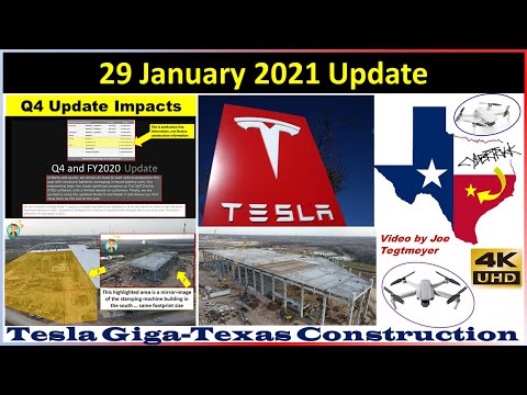 Tesla Gigafactory Texas 29 January 2021 Cyber Truck & Model Y Factory Construction Update (07:45AM)