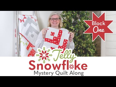 Jelly Snowflake Christmas in July Mystery Quilt Sew Along | Block 1 Reveal | Fat Quarter Shop