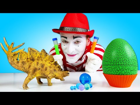 Video e giocattoli per bambini. Clown ed il laboratorio.