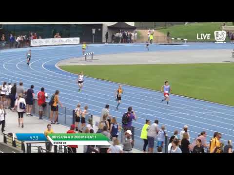 Boys U14 4 x 200m Heat 1 - 2018 SUBWAY State Relay Championships // LAVicTV