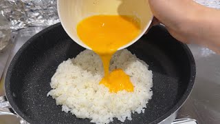 Do you have two eggs and rice at home? The recipe is so good I eat it every week