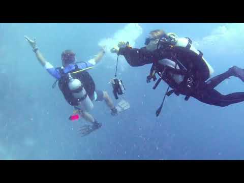 Diving in an extremely strong current. Dangerous. Mission aborted!