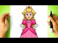 How To DRAW PRINCESS PEACH The Super Mario Bros Movie