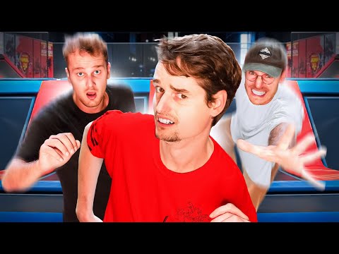 Grown men play TAG in a HUGE TRAMPOLINE PARK! (JUMPXL by Boaz)