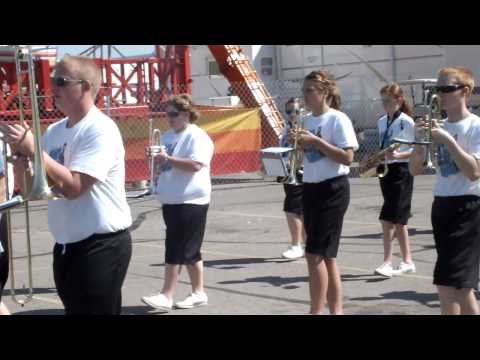 HHS BAND MARCHING INTO PARADE ROUTE STATE FAIR