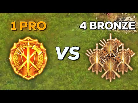 1 Pro vs 4 Bronze Players in Age of Empires 4