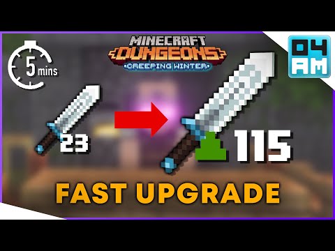 FASTEST WAY TO UPGRADE Gear & Blacksmith Explained in Minecraft Dungeons: Creeping Winter DLC