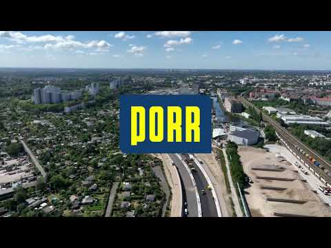 PORR Germany . A100, Berlin - Asphalting works on the A100, 16th Building section in Lot 11a