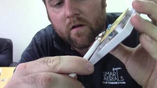 How to terminate a coaxial cable into a wall plate