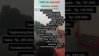 Download lagu Tarif Tol Palembang Lampung Juni 2023 #shorts mp3