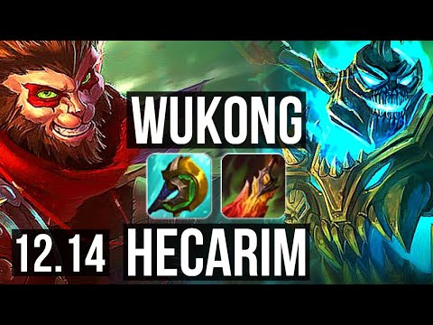 WUKONG vs HECARIM (JNG) | 11/1/6, 68% winrate, Dominating | KR Diamond | 12.14