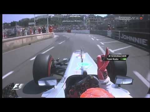 Michael Schumacher team radio in Monaco GP 2012 after Pole Position.