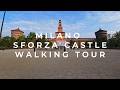 MILAN 4K ASMR WALKING TOUR Early Morning Spring Sforza Castle Sempione District NO Talking