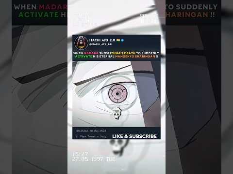 🥶 MADARA ACTIVATE HIS ETERNAL MANGEKYO SHARINGAN 🤯💨 #naruto #viralshort