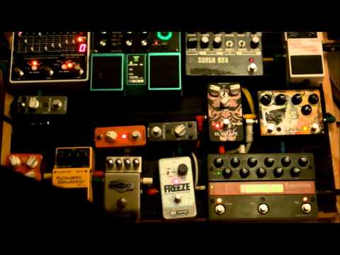 BOSS Slicer SL-20 Demo with Pitchfactor and other pedals and a cat