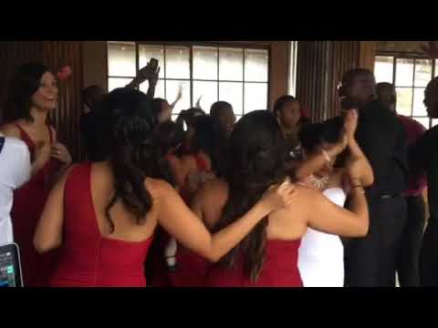 Bride, Groom and guests at Sunrise Wedding