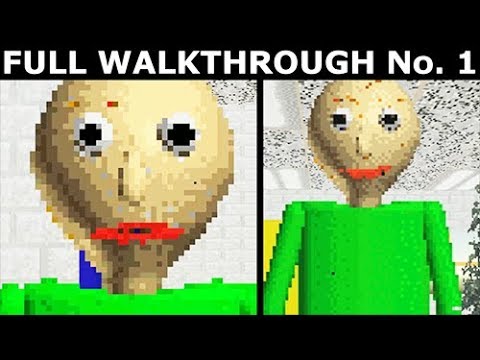 Baldi's Basics In Education and Learning 1.2.2 - Run 1 - Full Game & Ending (No Commentary Gameplay)