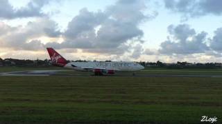 preview picture of video 'Virgin Atlantic Flight Leaving Barbados II'