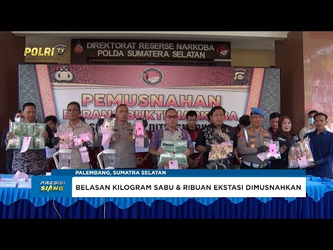 POLDA SUMSEL MUSNAHKAN BARANG BUKTI HASIL UNGKAP KASUS TINDAK PIDANA NARKOTIKA